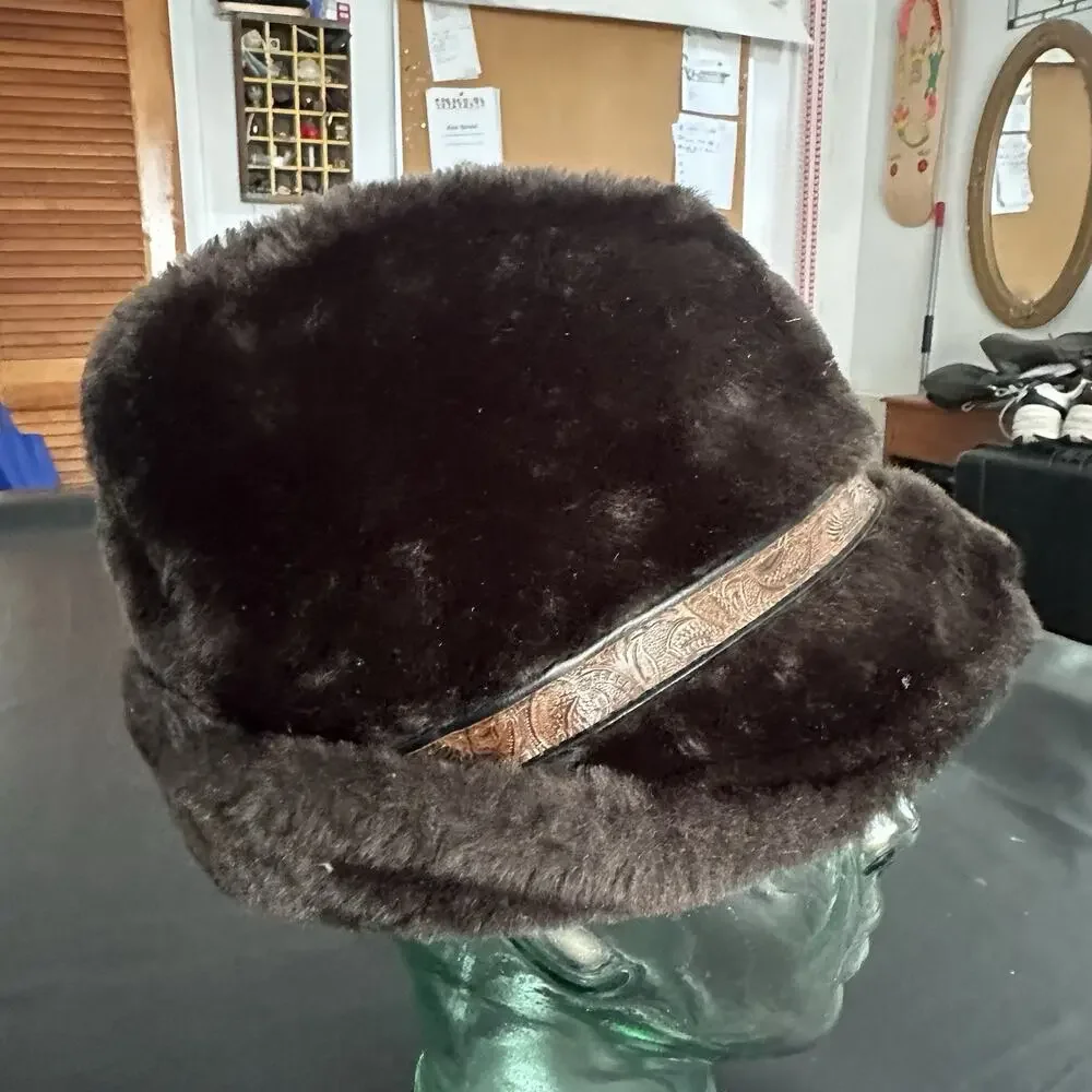 Vtg German? United Hatters Cap & Millinery Hat Fedora Trapper Fur Size L